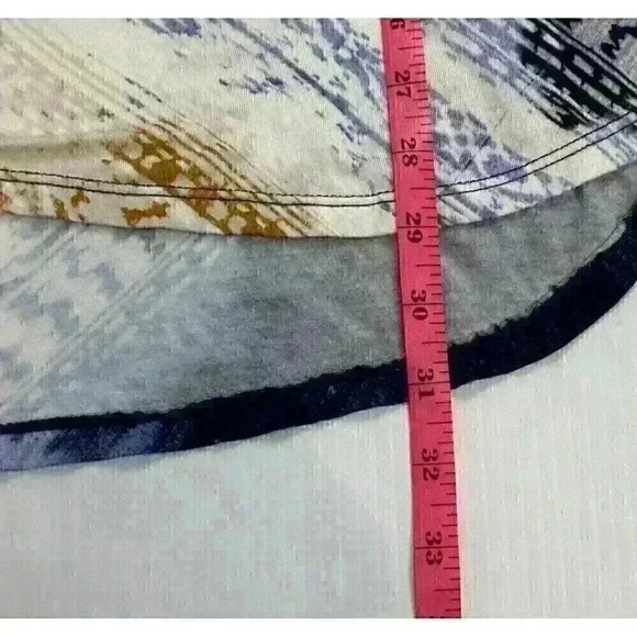 Rose & Olive Womens SM Multicolor Side Draped Tunic Tank Keyhole Rayon Blend - Picture 4 of 12